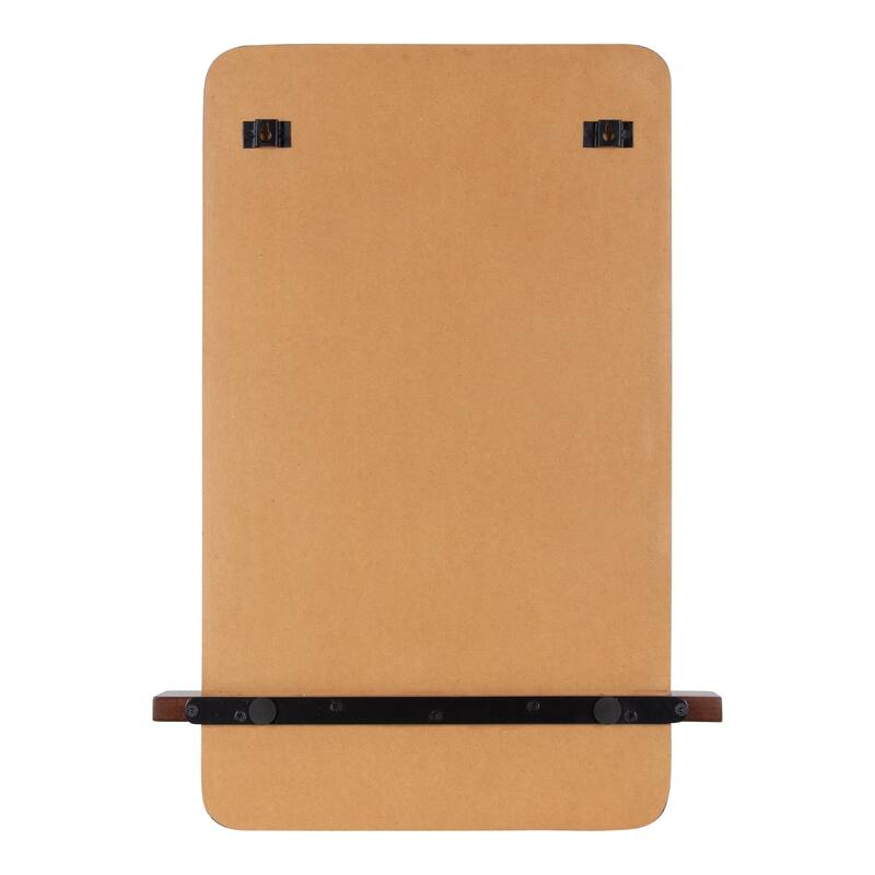 Kate and Laurel Fosset Frameless Mirror with Shelf