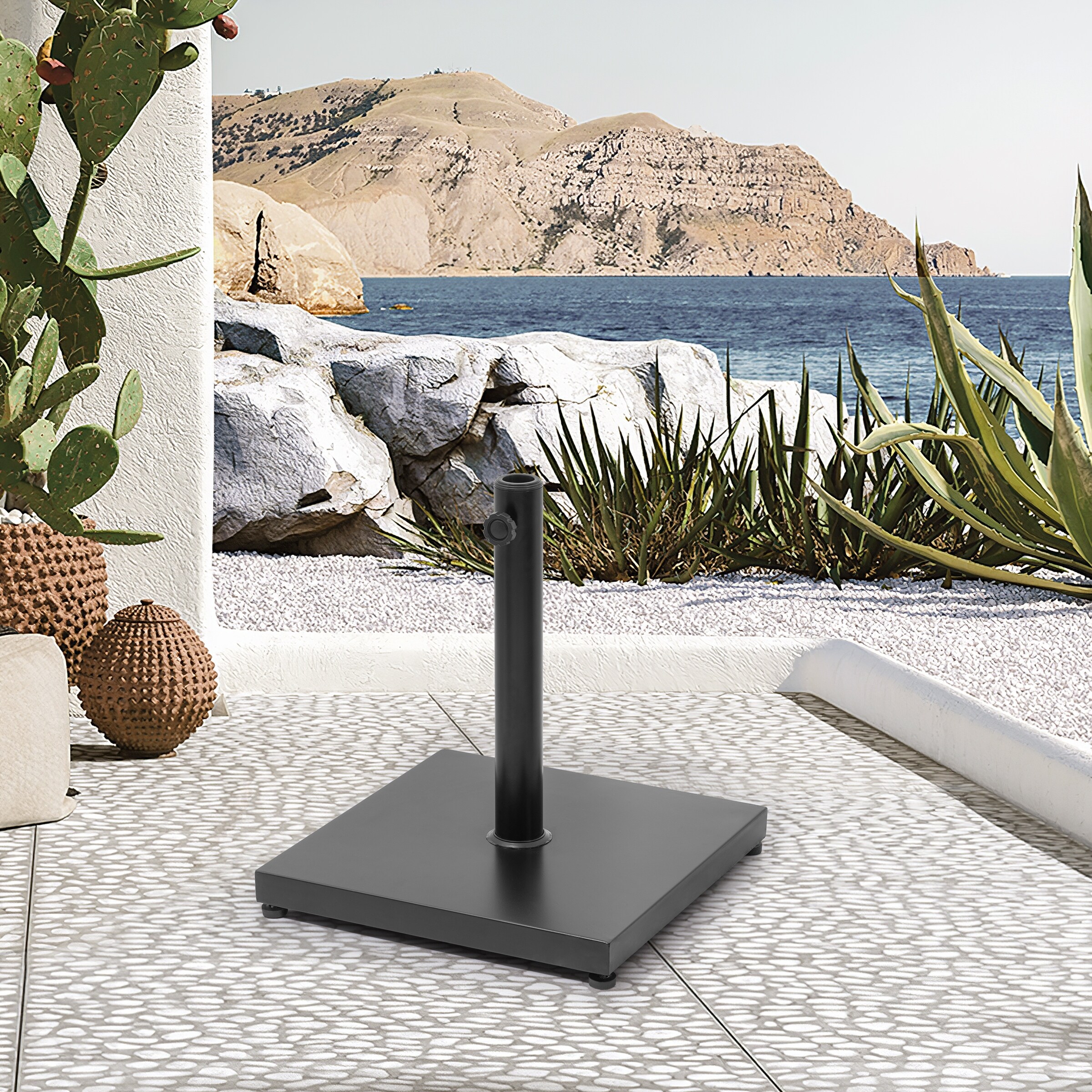 40 lb patio umbrella base Weight Pound - Weighted Umbrella Base For Use With The base measures 16.48 L x 16.48 W x 2.85 H in diameter Primehome 40 lb Heavy Duty