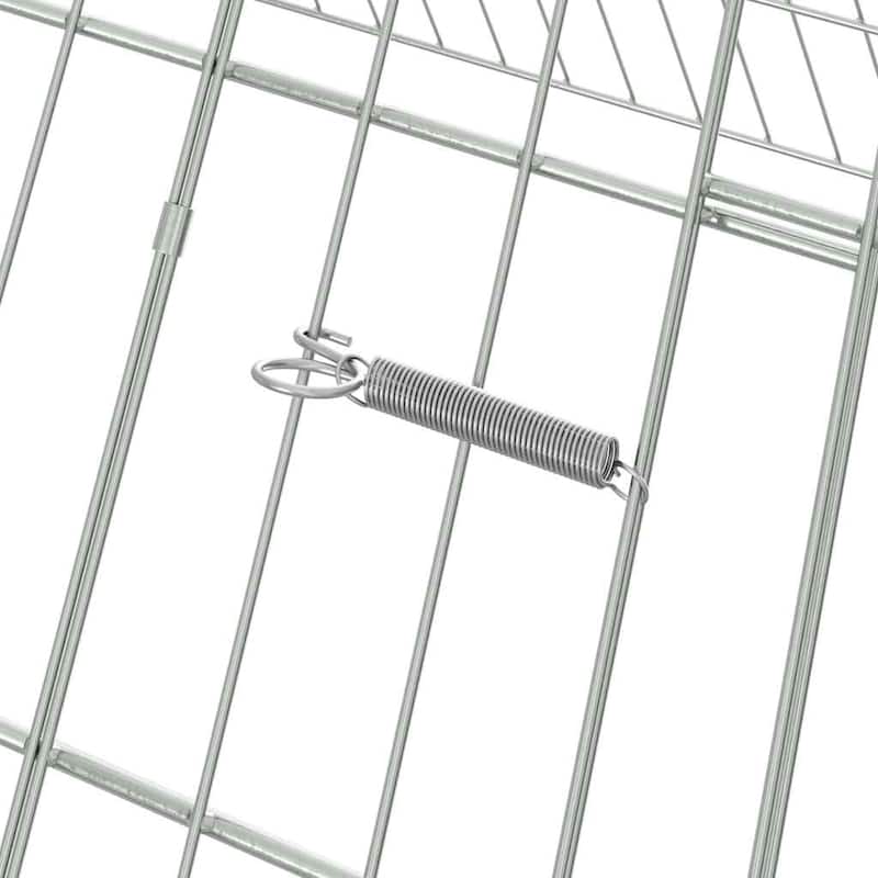 vidaXL Chicken Cage Silver in Galvanised Steel