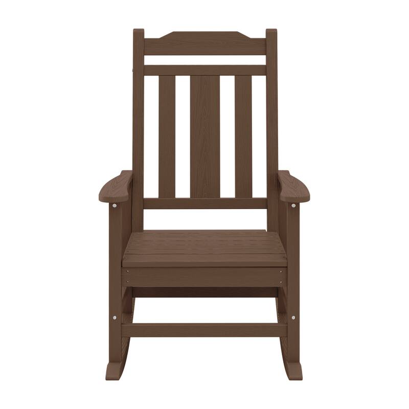 Outdoor Patio HDPE Rocking Chiar, Extra Wide Seat & Backrest