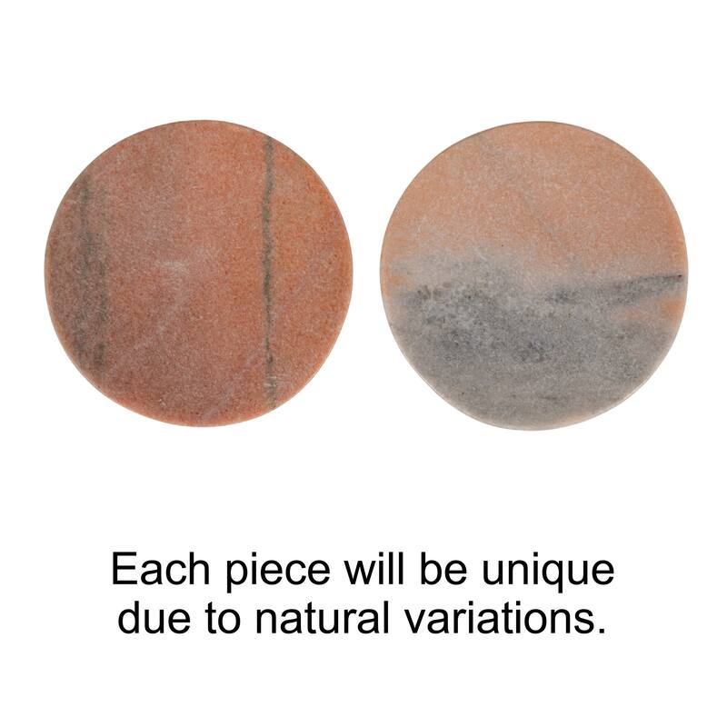 Marble Round Soapdish - 5.0"L x 5.0"W x 1.0"H