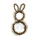 preview thumbnail 16 of 36, Glitzhome Easter Bunny Shaped Wreath with Eggs Satin Ribbon Bow Basket