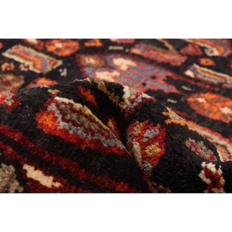 ECARPETGALLERY Hand-knotted Andelz Navy Wool Rug - 4'4 x 10'0