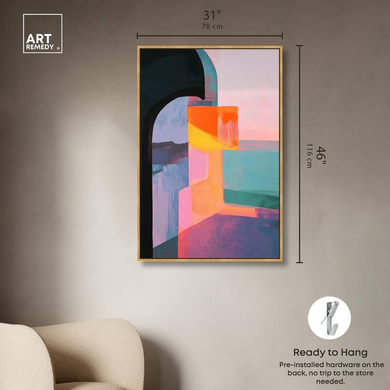 Color Blocks III Canvas by Art Remedy