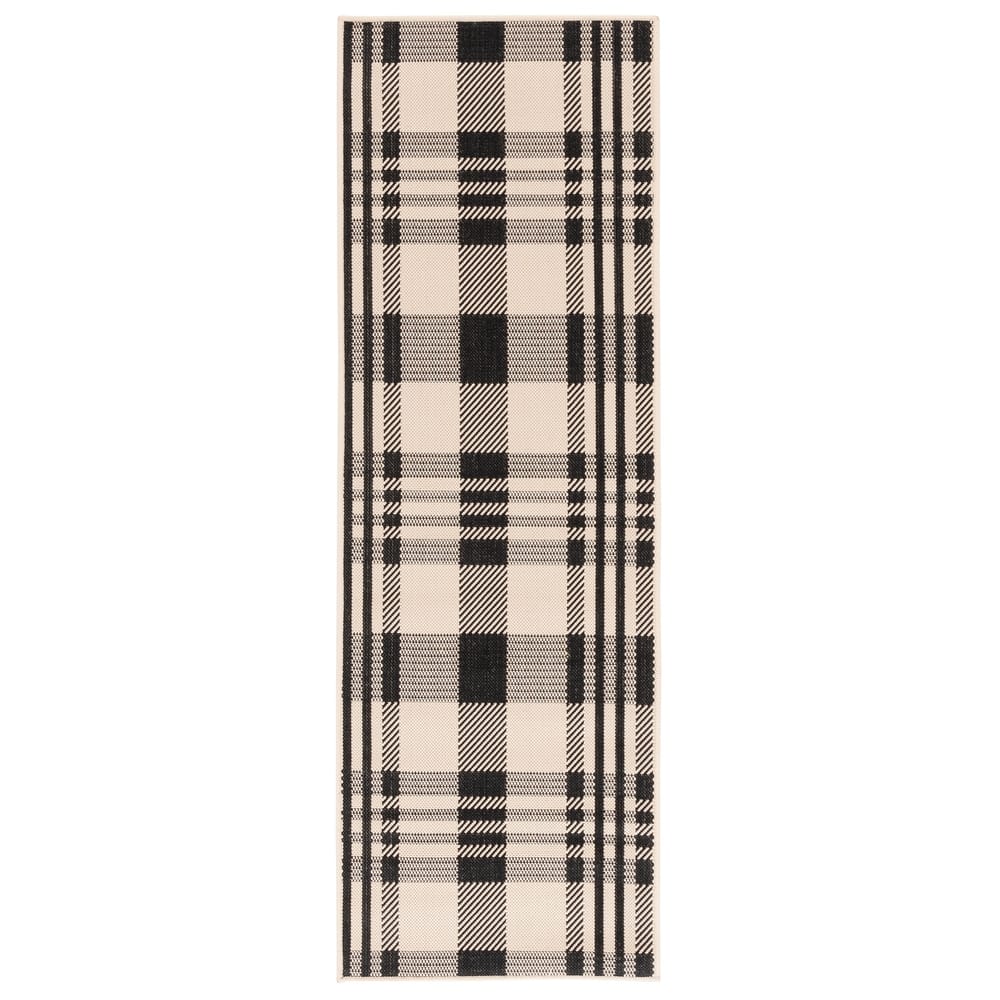 SAFAVIEH Courtyard Oriole Plaid Indoor/ Outdoor Waterproof Patio Backyard.