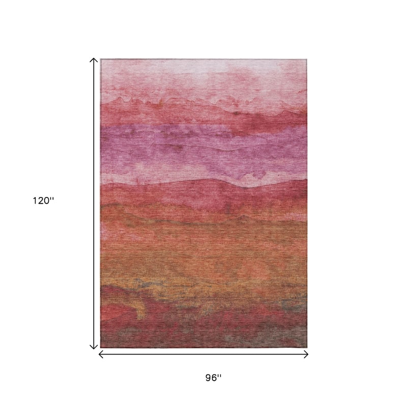 HomeRoots Abstract Modern Rectangle Outdoor Rug