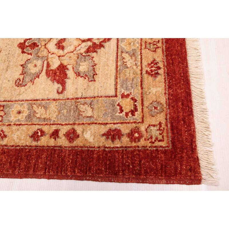 ECARPETGALLERY Hand-knotted Peshawar Oushak Red Wool Rug - 9'1 x 12'0