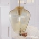 preview thumbnail 1 of 14, Hunter Vidria 12" 1-Light Pendant - Kitchen Island, Dining Room, Entry - Contemporary, Transitional Alturas Gold - Iridescent Glass