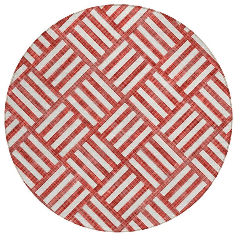HomeRoots Geometric Transitional Rectangle Outdoor Rug