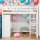 preview thumbnail 2 of 32, Wood Full Size Loft Bed with Wardrobe, Desk, Shelves and Drawers, White
