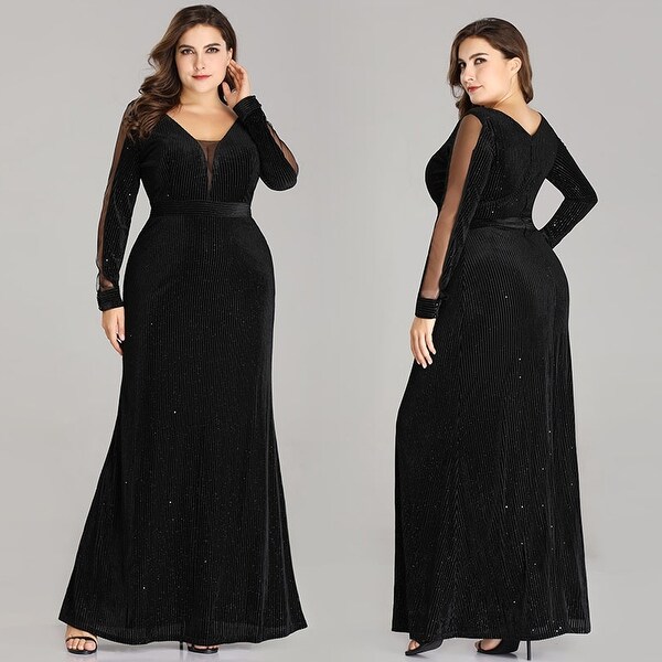 plus size velvet evening gowns