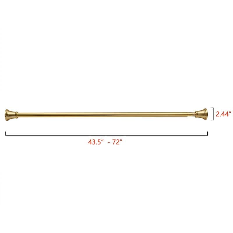 Utopia Alley Adjustable 72-Inch Rust-Proof Aluminum Shower Curtain Tension Rod - Included PEVA Shower liner and shower hooks