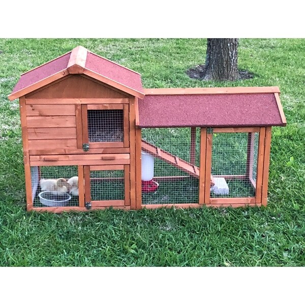 Shop Lovupet 58 Deluxe Wooden Chicken Coop Backyard Nest Box Pet