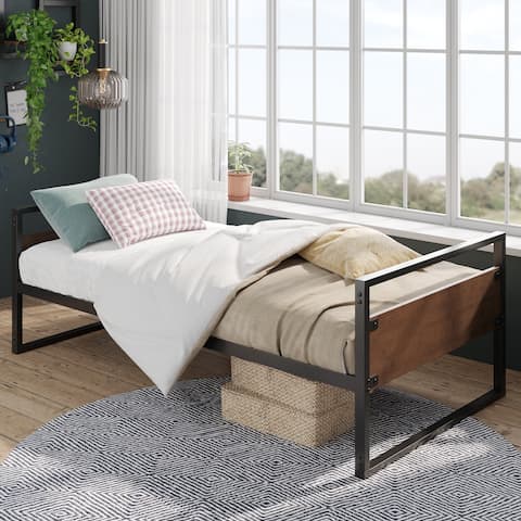 Priage by ZINUS Brown Bamboo and Metal Daybed