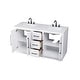 preview thumbnail 6 of 9, Elegant Lighting VF29060D Chase 60" Free Standing Double Basin Vanity
