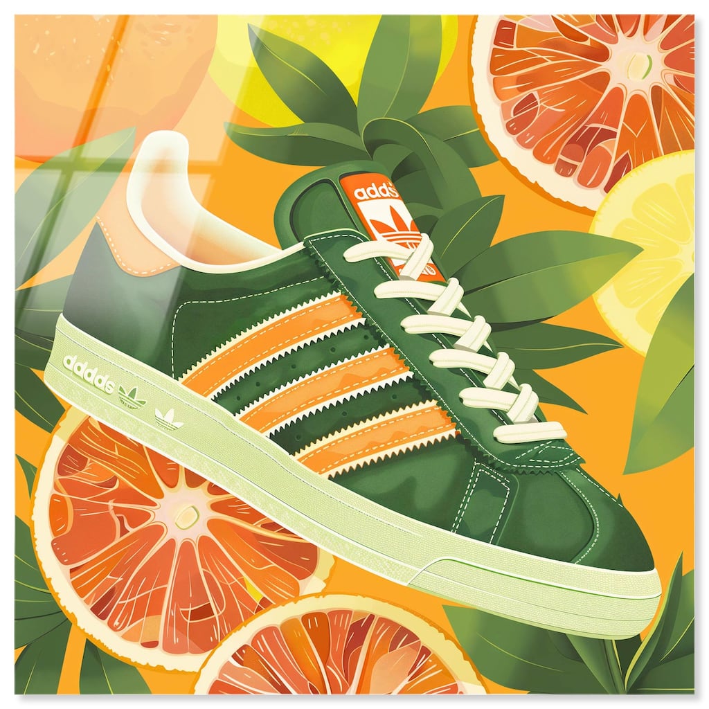 Citrus Sneaker Acrylic by Art Remedy, Ready to Hang