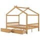 preview thumbnail 14 of 18, Full Size Platform Bed w/Drawers, Headboard, Footboard, Roof Design
