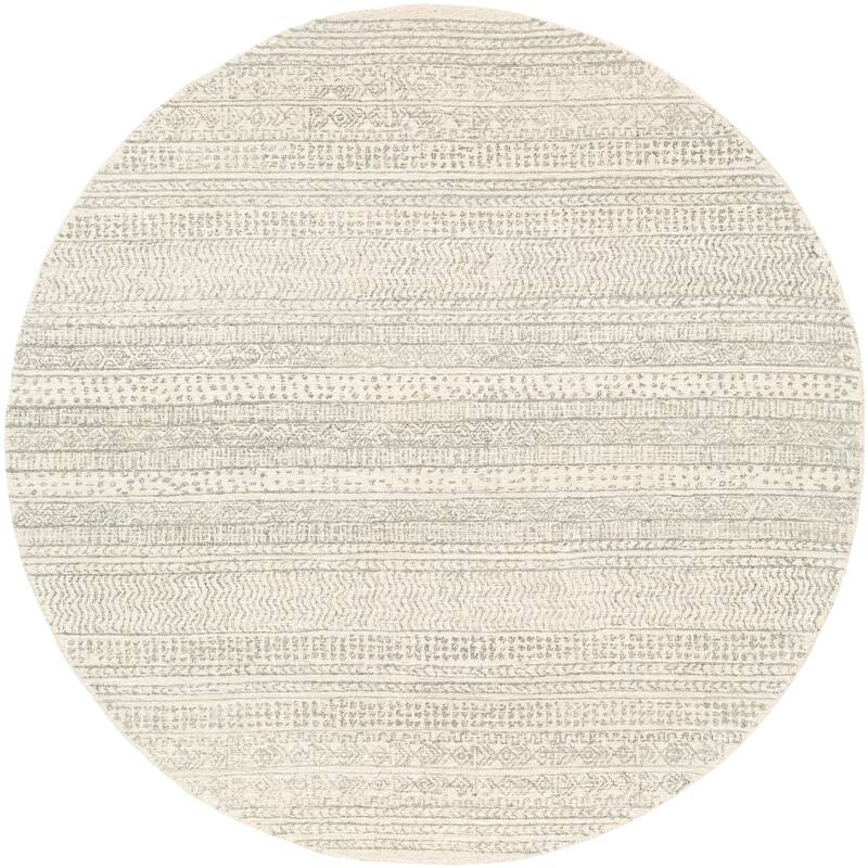 Artistic Weavers Aleah Handmade Wool Moroccan Area Rug - 4' Round - Khaki