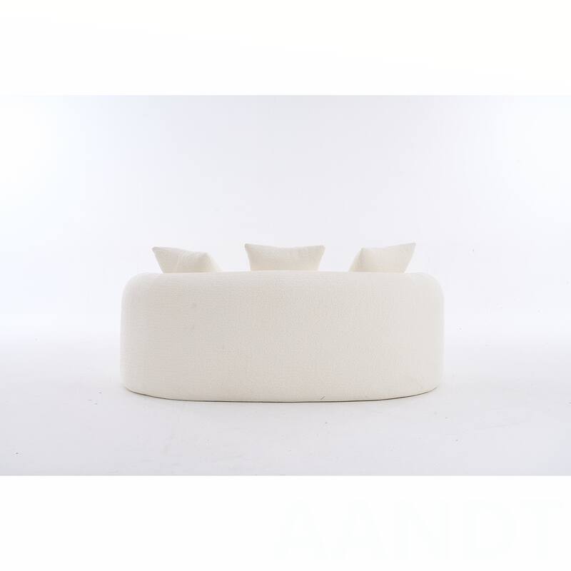 Chenille Fabric Loveseat Sofa