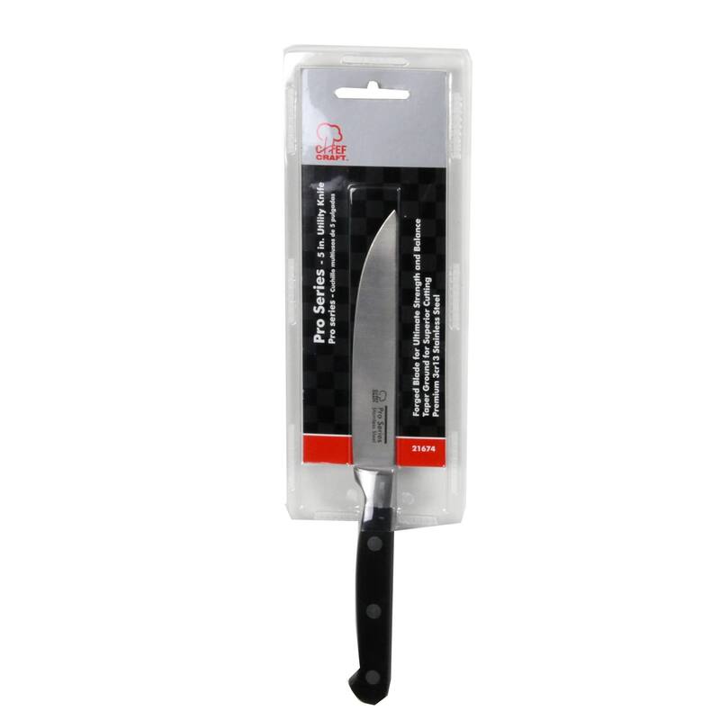 Chef Craft Pro Series 5-inch Blade Stainless Steel Utility Knife