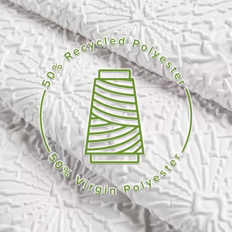 Starburst Crinkle Shower Curtain with Snap-in Liner 12 Hooks Included