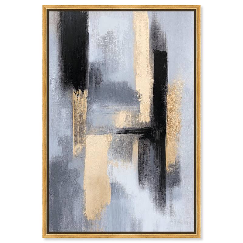 Onyx and Aureolin I Canvas by Art Remedy - Gold - 30" x 45"