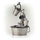 preview thumbnail 2 of 10, Alpine Corporation 28" Tall Outdoor 3-Tier Metal Garden Tools Water Fountain
