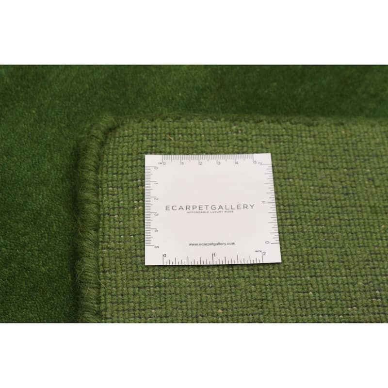 Kashkuli Gabbeh Green Rug 2'8" x 17'8" - 2'8 x 17'8
