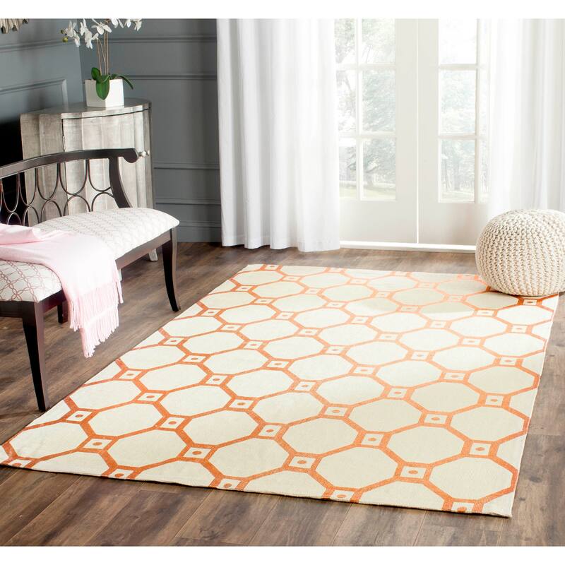 SAFAVIEH Handmade Cedar Brook Naelle Modern Jute Rug - 5' x 8' - Ivory/Orange