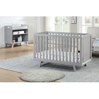 Cozy Gray 3-in-1 Convertible Island Crib