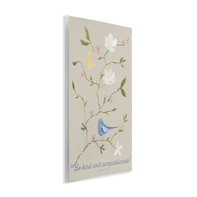 Stupell Floral Be Kind & Compassionate Wall Plaque Art Design By Lucille Price