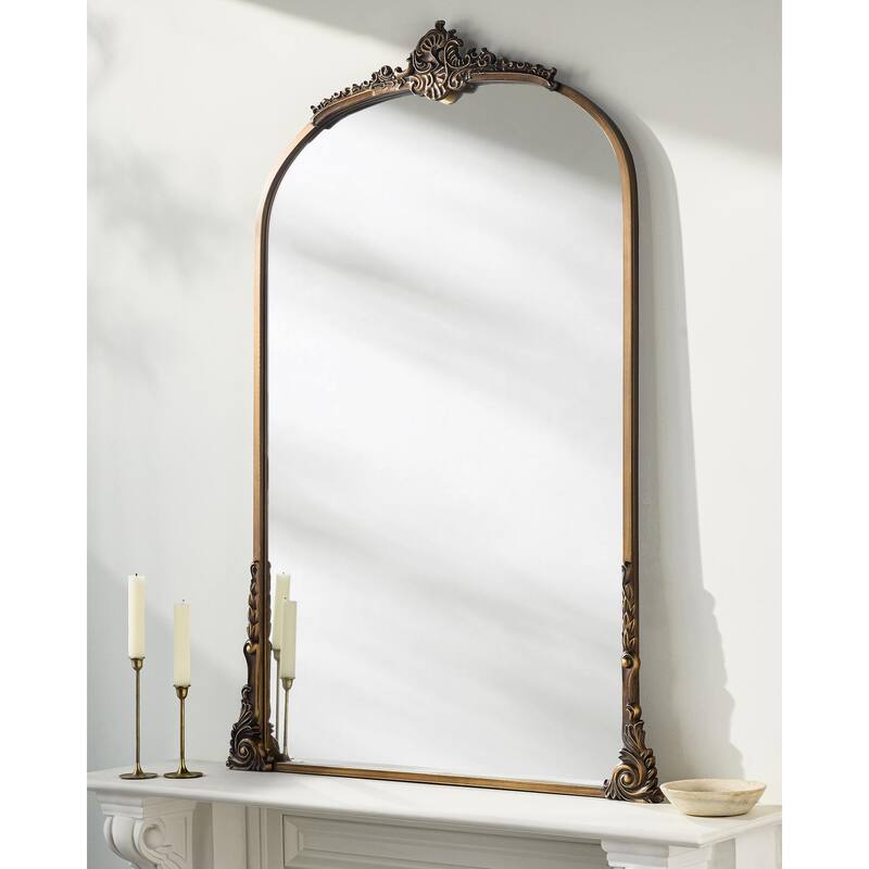 Livabliss Nightingale Traditional Accent Mirror - 49"H x 35"W x 2"D - Gold