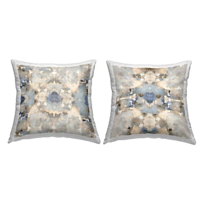 Stupell Soft Blue Modern Boho Printed Outdoor Throw Pillow Design by Ellie Roberts (Set of 2)