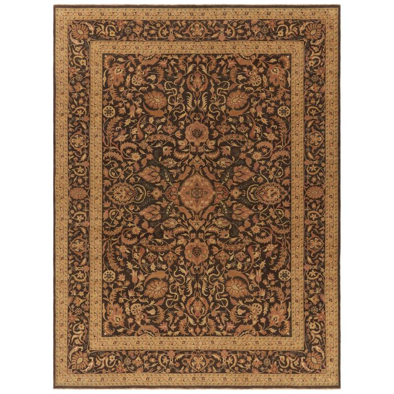 SAFAVIEH Couture Hand-knotted Haj Jalili Katlyn Traditional Oriental Wool Rug with Fringe - 10' x 14' - Brown - Rectangle