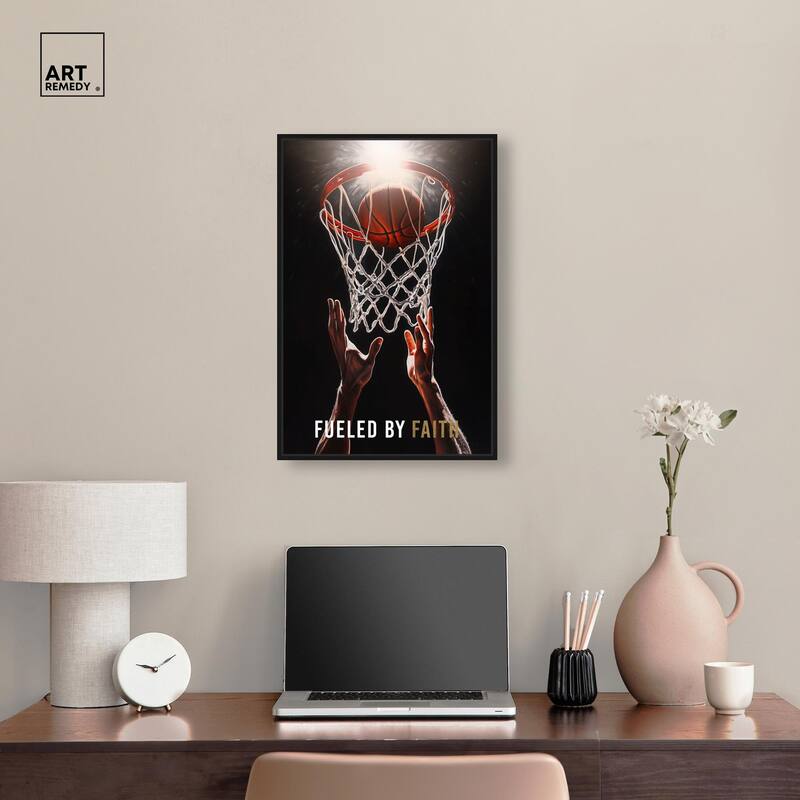 Fueled by Faith Basketball Canvas by Art Remedy