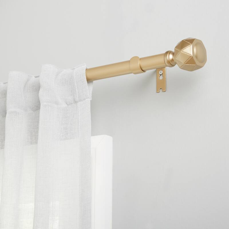 ATI Home Regal 1" Adjustable Window Curtain Rod and Finial Set