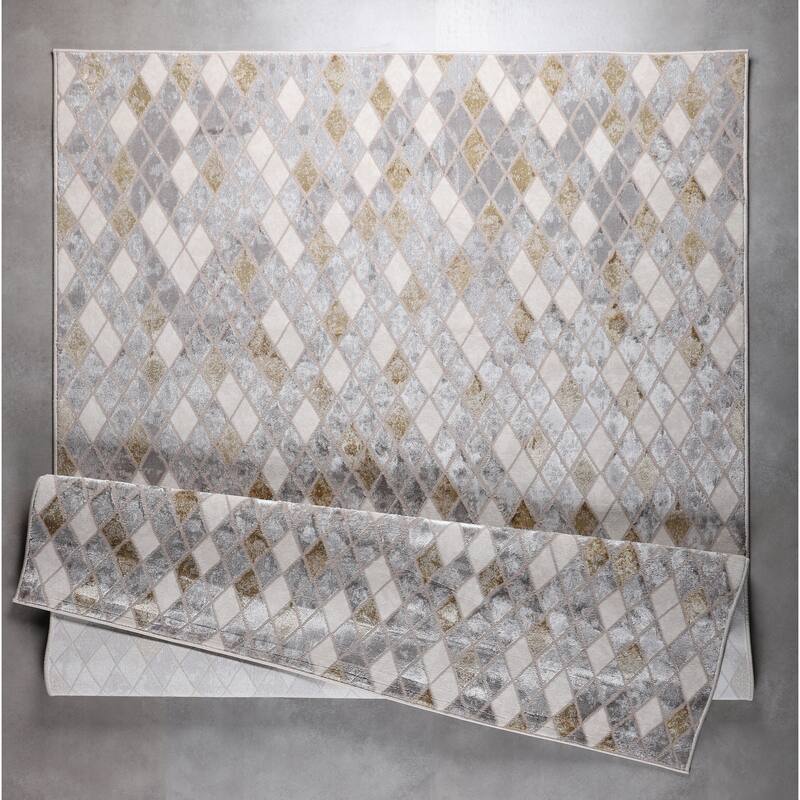 Viana Collection Modern Abstract Area Rug