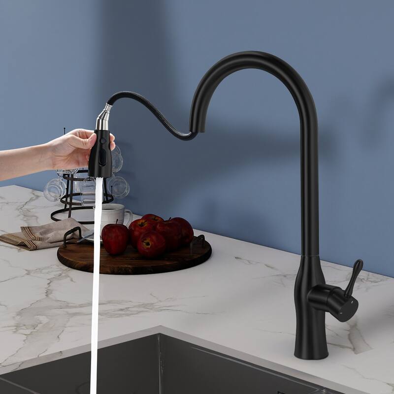 Topcraft Single Handle Pull Down Kitchen Sink Faucet
