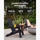 preview thumbnail 4 of 58, WINSOON All Weather HIPS Outdoor Folding Adirondack Chairs Set of 8