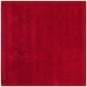 SAFAVIEH California Shag Izat 2-inch Thick Area Rug - 6'7" x 6'7" Square - Red