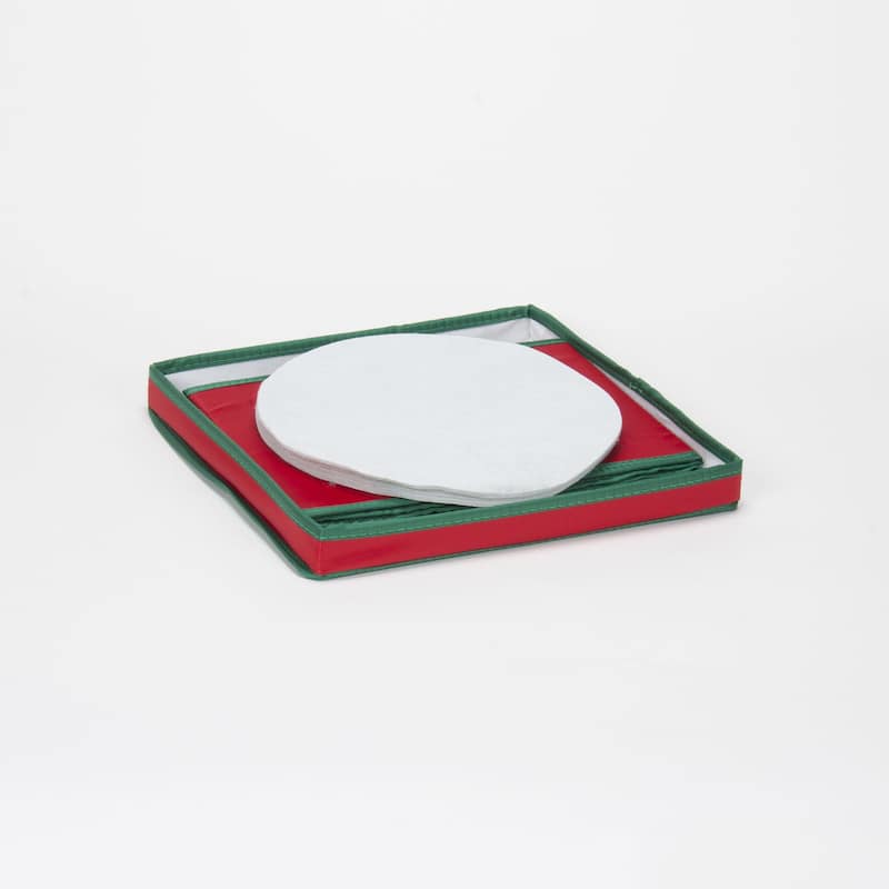 Household Essentials Holiday Dinner Plate Storage Box - 12'' x 12'' x 8.5''