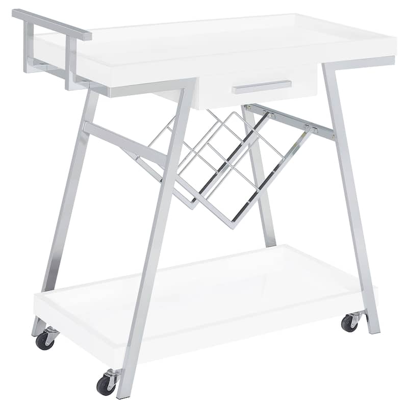Kinney 1-drawer Engineered Wood Bar Cart
