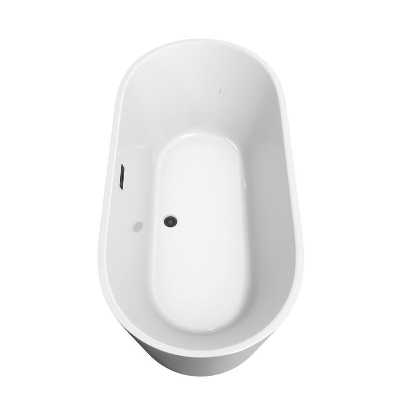 Wyndham Collection Carissa 67" Free Standing Acrylic Soaking Tub with