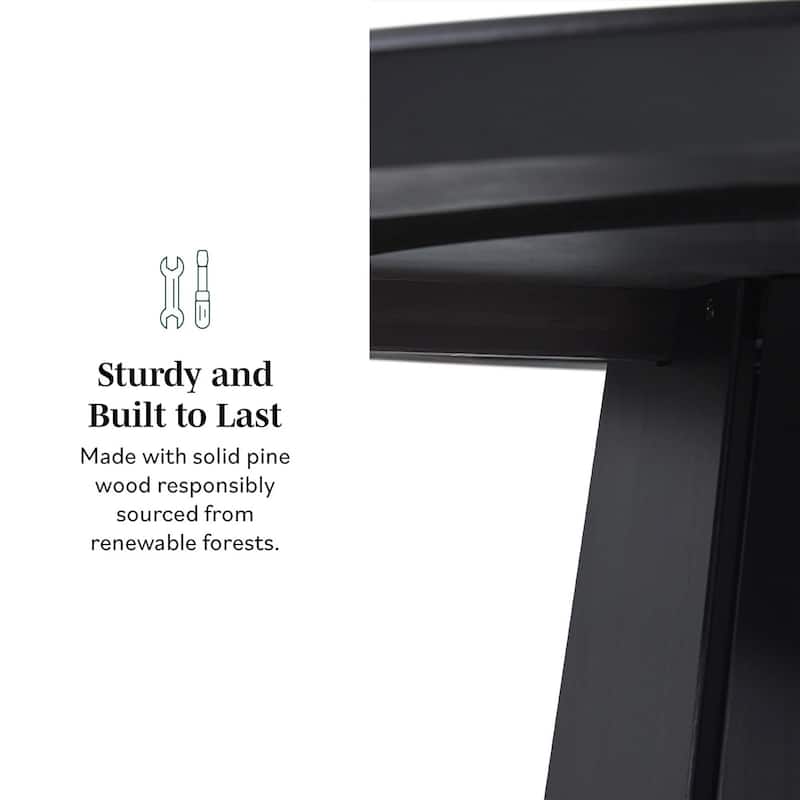 Middlebrook Designs 48 inch Round Solid Wood Pedestal Dining Table