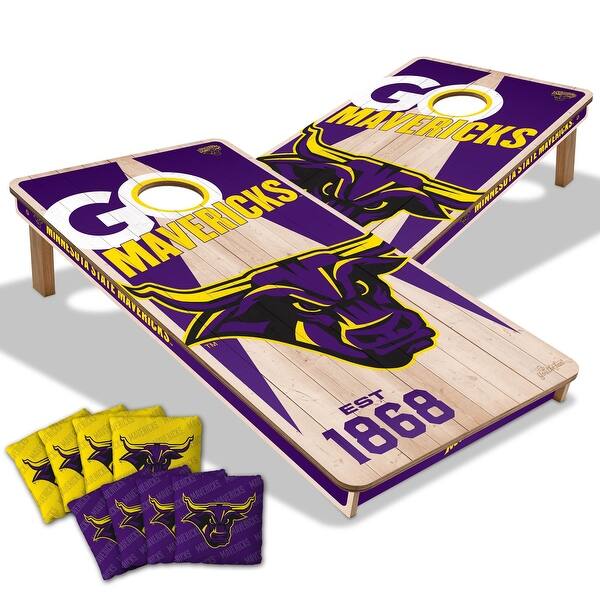 slide 2 of 5, Minnesota State Mavericks NCAA 2x4 Cornhole Board Set Include Carrying Case