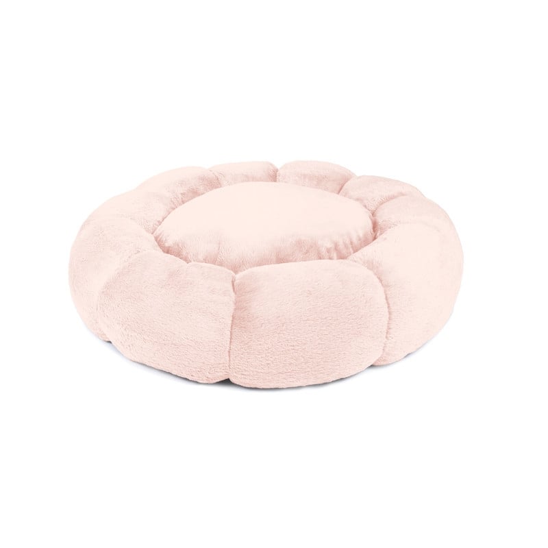 Sherry Kline Pets Daisy Round Donut Shape Calming Bed for Dogs and Cats - 36"x36" - Pink