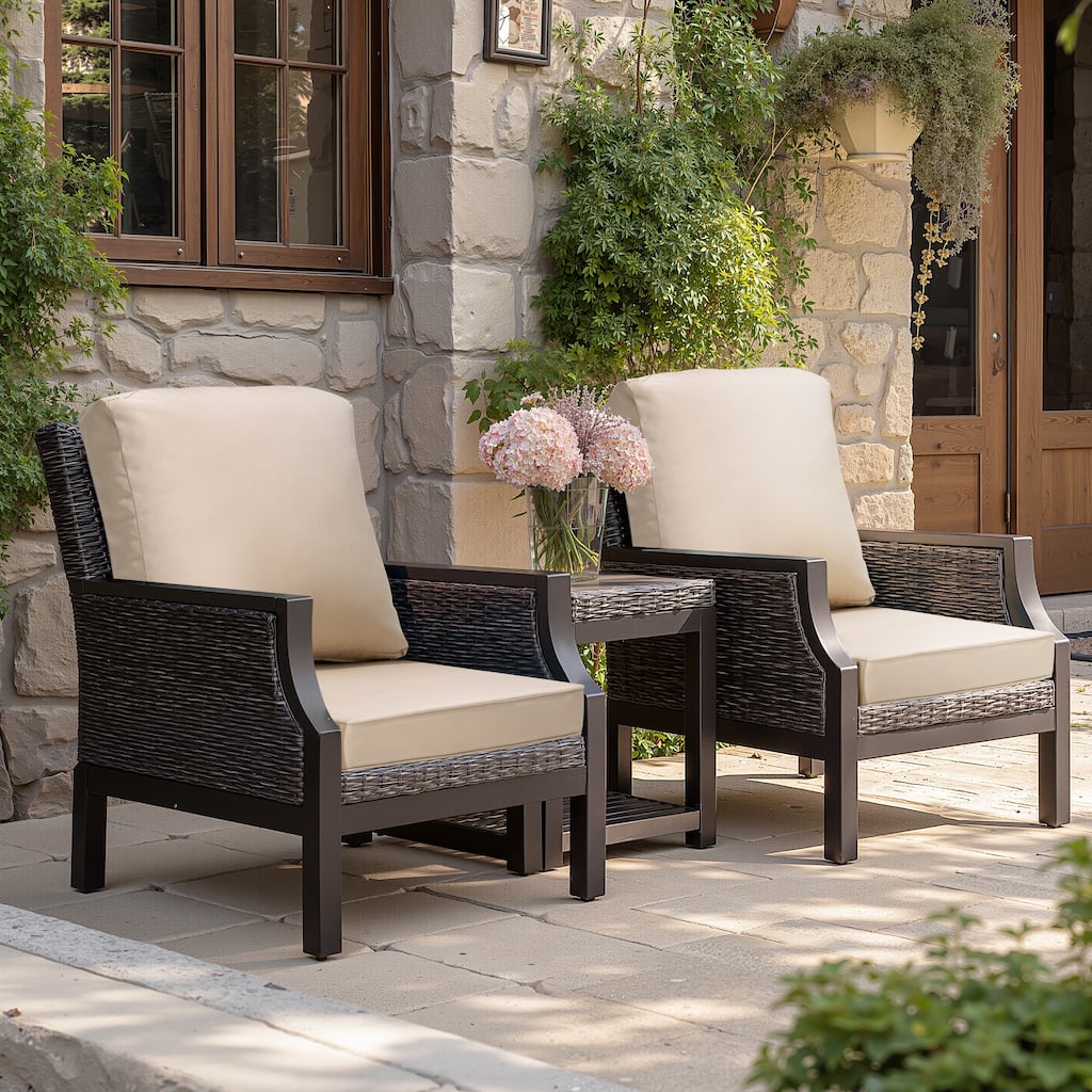 21" W x 22" D Outdoor Deep Seat Cushion Set by Crestlive Products