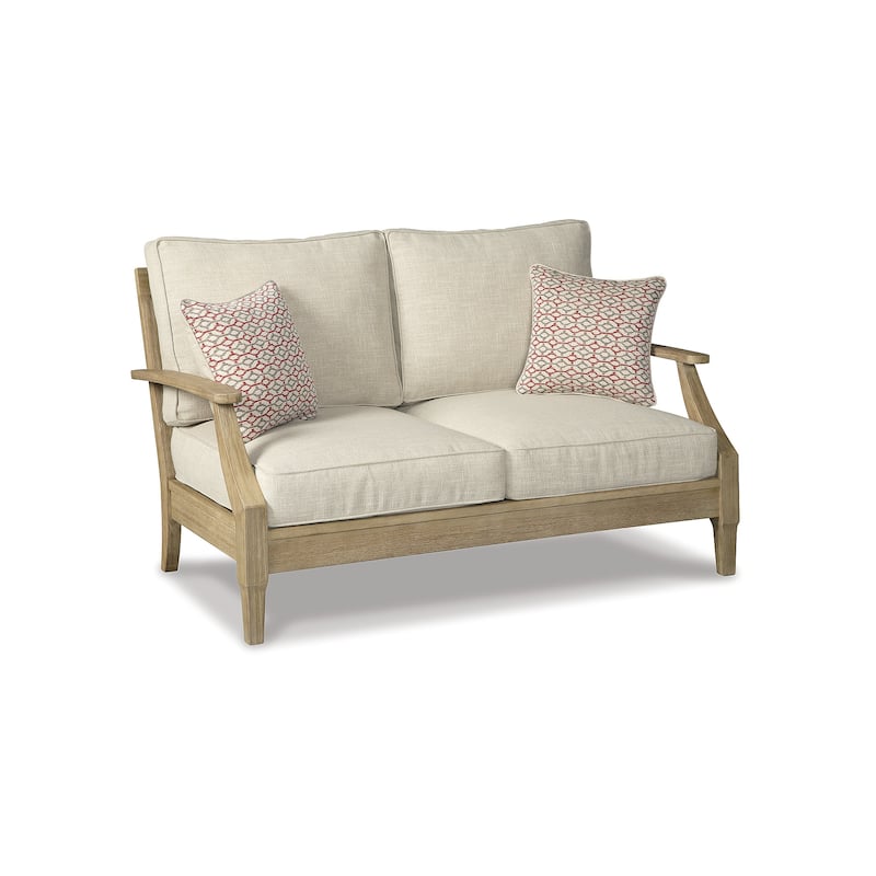 Signature Design by Ashley Clare View Beige 3-Piece Outdoor Package - 55.5"W x 35"D x 32"H