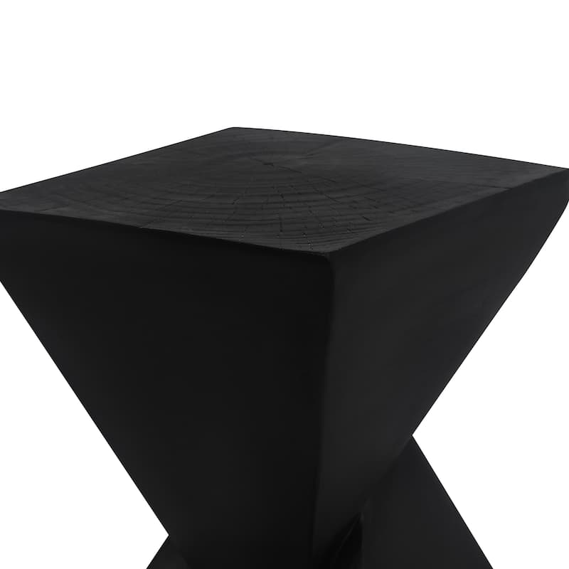 Adeco Outdoor Indoor Concrete Side Table Modern Accent End Table