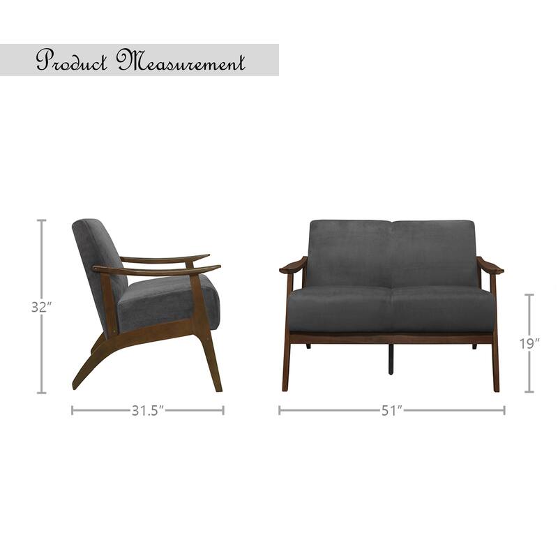 Parlier Velvet Loveseat
